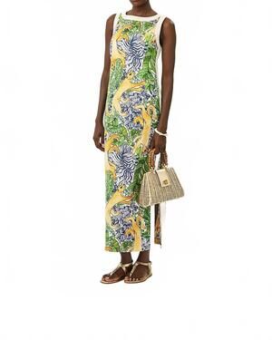 NEW LILLY PULITZER eleanora maxi shift romper in multi palm prowl engineered